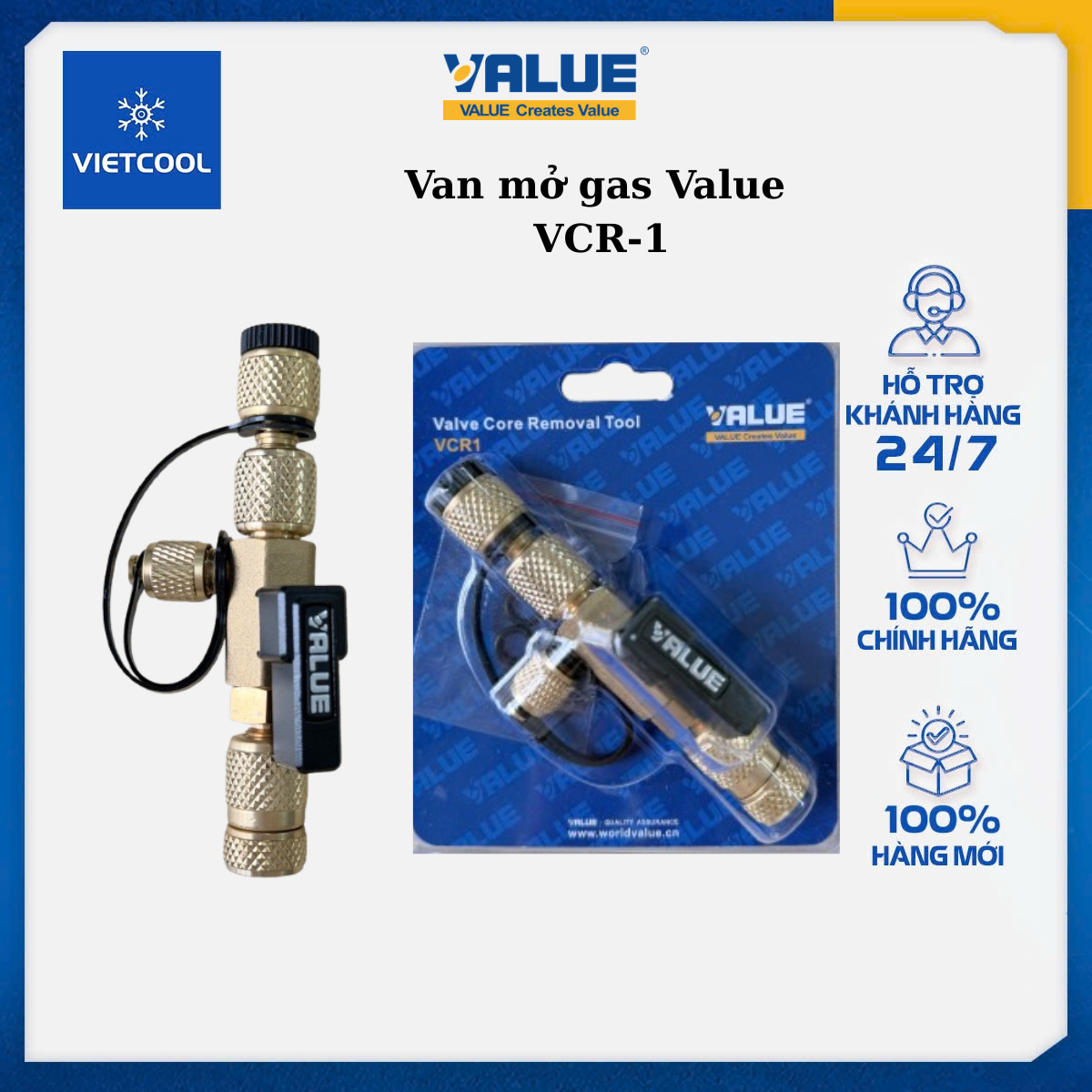 Thêm Tiêu đề Phụ (1) Van mở gas Value VCR-1 - Image 1