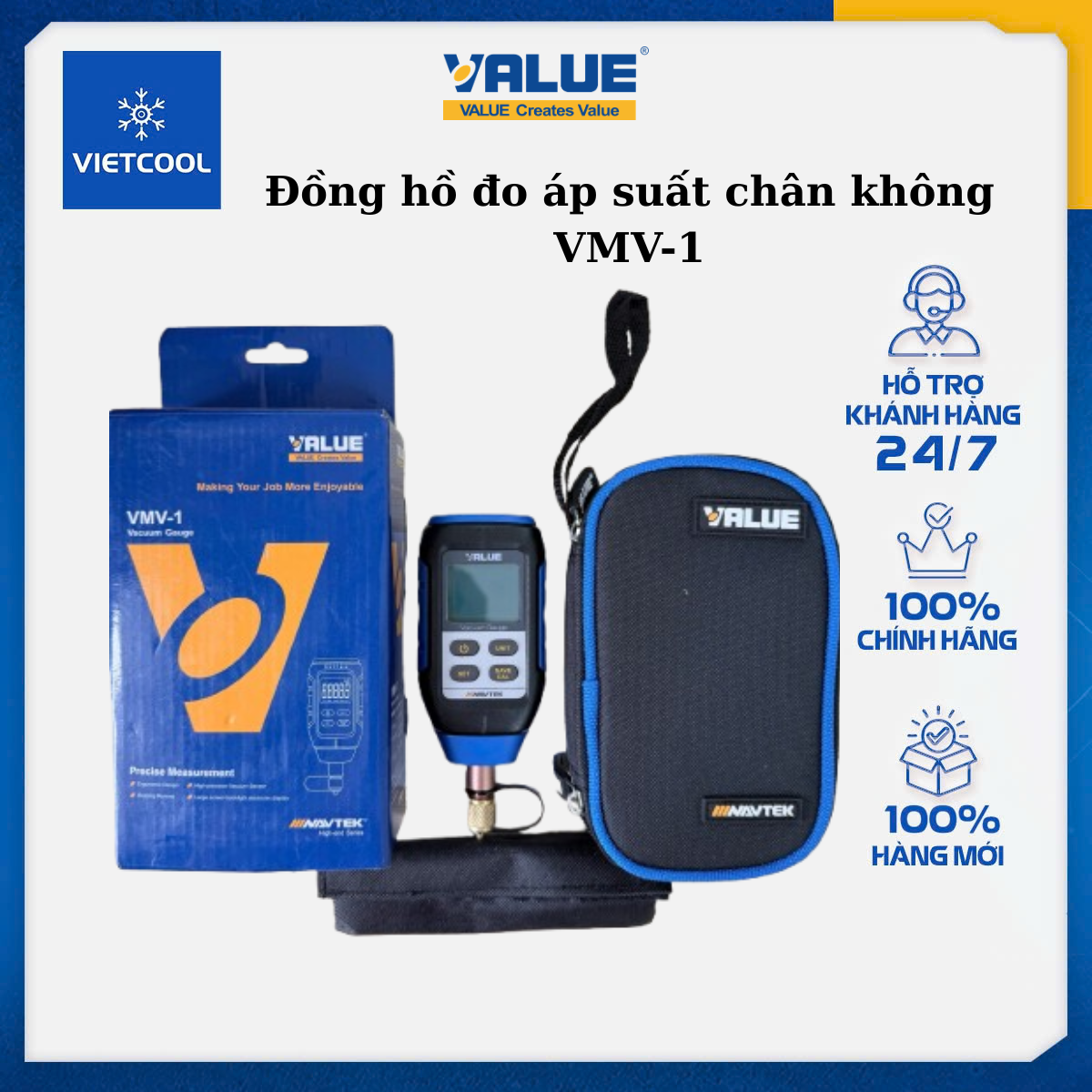 Thêm Tiêu đề Phụ (2) Đồng hồ đo áp suất chân không VMV-1 - Image 1