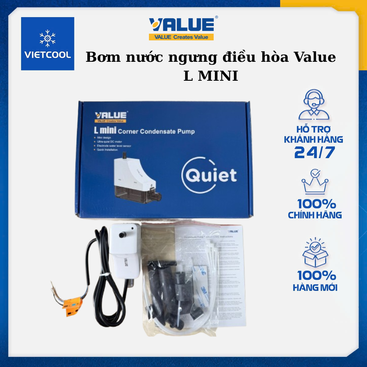 Thêm Tiêu đề Phụ (1) Bơm nước ngưng điều hòa Value L MINI - Image 1