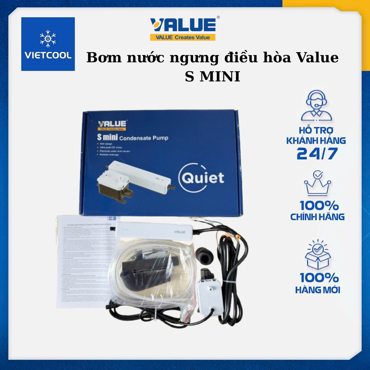 Thêm Tiêu đề Phụ (2) Bơm nước ngưng điều hòa Value S MINI - Image 1