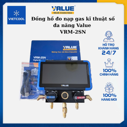 Đồng hồ đo nạp gas kĩ thuật số đa năng Value VRM-2SN