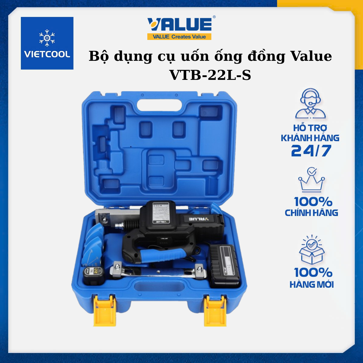 Thêm Tiêu đề Phụ (6) Bộ dụng cụ uốn ống đồng Value Model: VTB-22L-S - Image 1